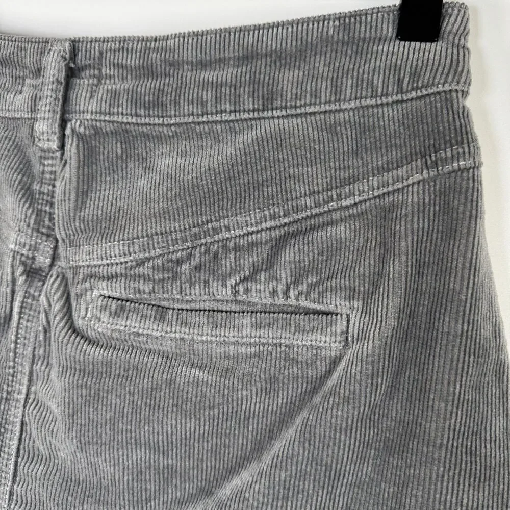 Pilcro Anthropologie Corduroy Mini Skirt Size 4 Gray Cotton‎ Modal Blend Fall